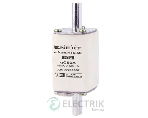 Запобіжник плавкий e.fuse.NT0.50, габарит 0, 50А, E.NEXT