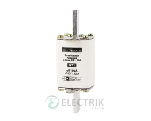 Запобіжник плавкий e.fuse.NT1.100, габарит 1, 100А, E.NEXT