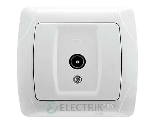 Розетка Viko Carmen TV, проходна, 12 dB, біла (90561060)