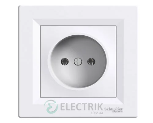 Розетка без заземлення біла, Asfora EPH3000121