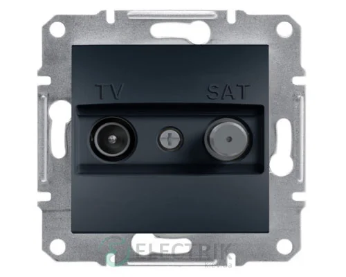 Розетка TV-SAT індивідуальна (1 дБ) антрацит, Asfora EPH3400471