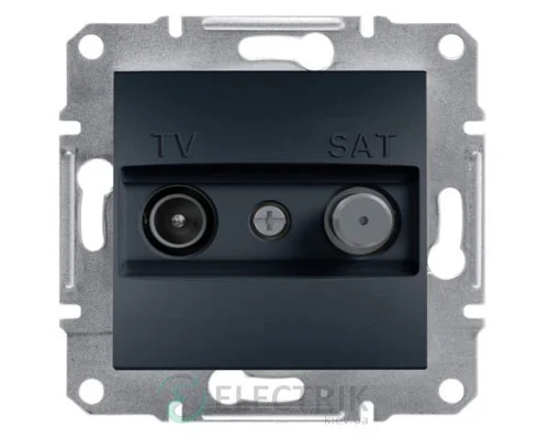 Розетка TV-SAT кінцева (1 дБ) антрацит, Asfora EPH3400171