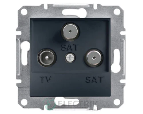 Розетка TV-SAT-SAT кінцева (1 дБ) антрацит, Asfora EPH3600171