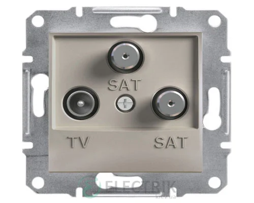 Розетка TV-SAT-SAT кінцева (1 дБ) бронза, Asfora EPH3600169