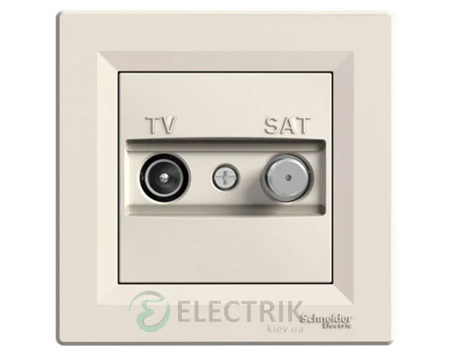 Кінцева розетка TV-SAT (1 дБ), кремова, Asfora EPH3400123
