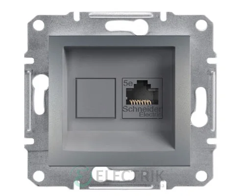 Розетка компьютерная, RJ45, кат.5е, UTP сталь, Asfora EPH4300162