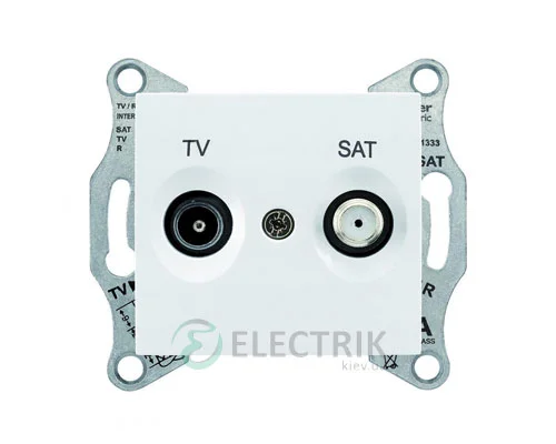 Розетка TV/SAT, прохідна, 8 dB, біла, Sedna SDN3401221