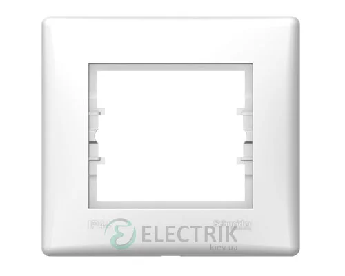 Рамка 1-постова IP44, біла, Sedna SDN5810521
