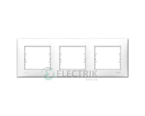 Рамка 3-постова горизонтальна IP44, біла, Sedna SDN5810721