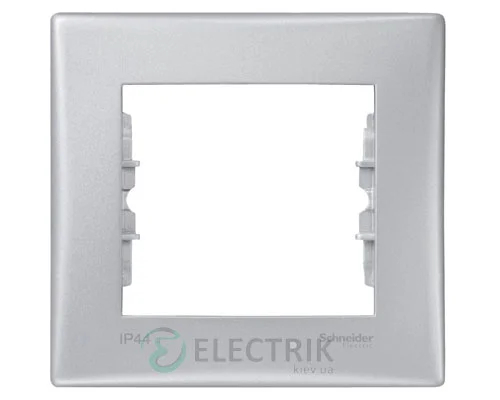 Рамка 1-постова IP44, алюміній, Sedna SDN5810560