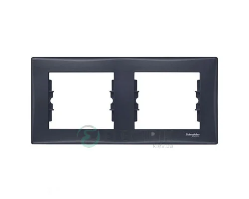 Рамка 2-постова горизонтальна графіт, Sedna SDN5800370