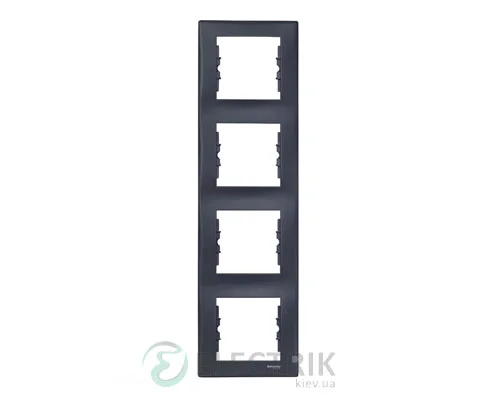 Рамка 4-местная вертикальная графит, Sedna SDN5802070