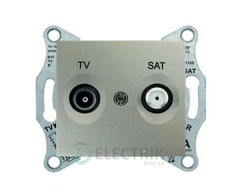 Розетка ТV/SAT оконечная, 1 dB, титан, Sedna SDN3401668