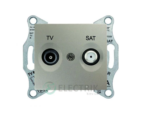 Розетка ТV/SAT проходная, 4 dB, титан, Sedna SDN3401968