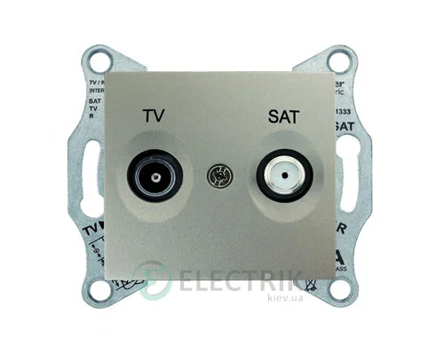 Розетка ТV/SAT проходная, 8 dB, титан, Sedna SDN3401268