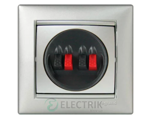 Аудиорозетка двойная Legrand Valena 770124 (алюминий)