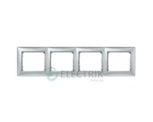 Рамка чотирипостова Legrand Valena 770154 (алюміній)