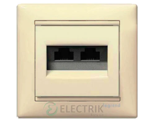 Двопостова телефонна розетка Legrand Valena 774339 слонова кістка (кремовий)