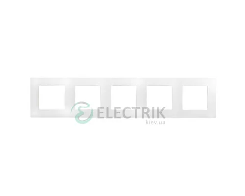 Рамка 5-местна, білий Legrand Etika 672505