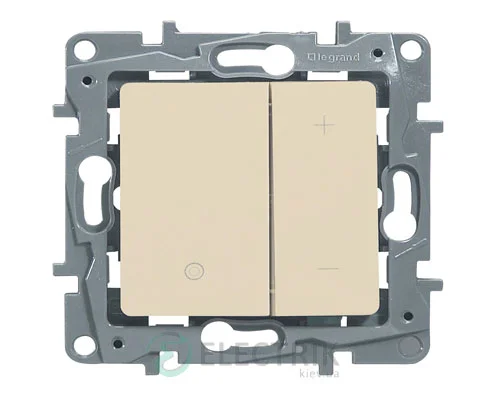 Светорегулятор нажимной, 20-400 Вт, слоновая кость (крем) Legrand Etika 672318