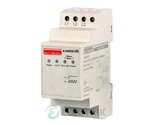 Реле контролю напруги трьохфазне нерегульоване e.control.v03