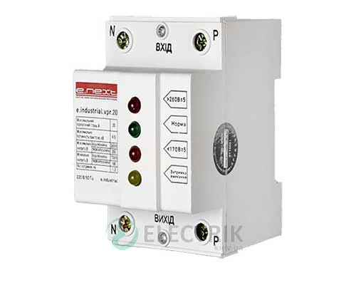 Реле напряжения 20А e.industrial.vpr.20