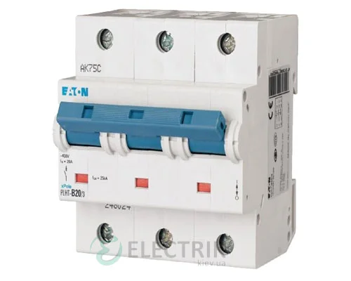 Автоматичний вимикач EATON PLHT-C20/3 (248033)