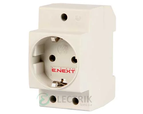 Розетка на DIN-рейку e.socket.pro.din.tms, 230 В, L+N+PE