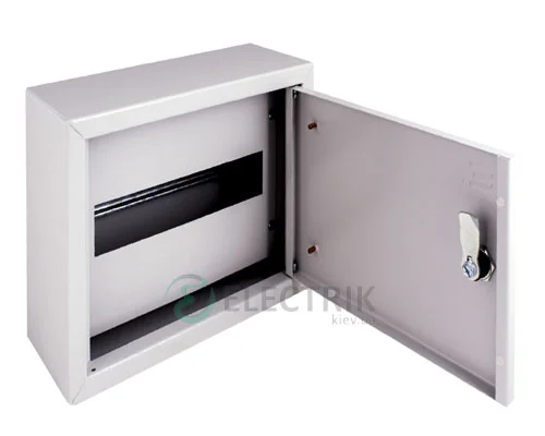 Металевий корпус e.mbox.pro.n.12z IP31 навісний на 12 модулів з замком (s0100201)