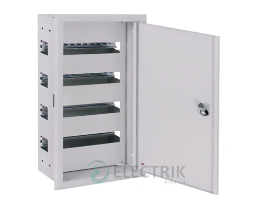 Корпус металлический e.mbox.pro.w.48z IP31 встраиваемый на 48 модулей с замком (s0100212)