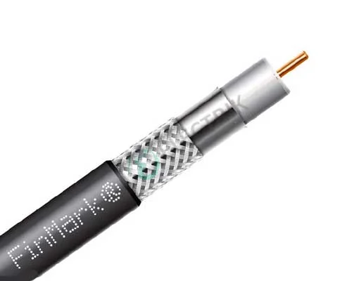 Кабель коаксиальный RG-6 Finmark F690BVcu black (305м) черный медь