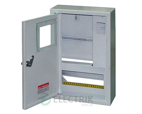 Корпус e.mbox.stand.n.f3.12.z металевий, під 3-ф. лічильник, 12 мод., навісний, з замком