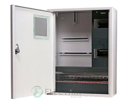 Корпус e.mbox.stand.n.f3.24.z.e металевий, під 3-ф. електронний лічильник, 24 мод., навісний, з замком