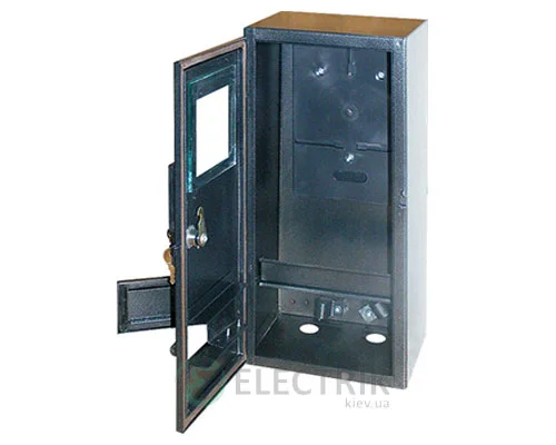 Корпус e.mbox.stand.n.f3.22.z.str металевий, під 3-ф. лічильник, навісний, 22 мод., з замком, вуличний