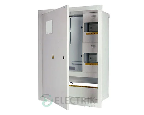 Корпус e.mbox.stand.w.f3.24.z металлический, под 3-ф. счётчик, 24 мод., встраиваемый, с замком