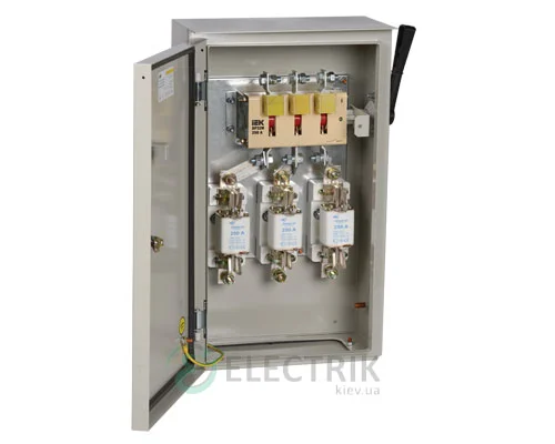Ящик с рубильником и предохранителями ЯРП-250А 74 У2 IP54 UA IEK (YARP-250-74-54-U)