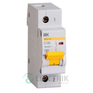 Автоматический выключатель ВА47-100 1P 25 А х-ка C, IEK MVA40-1-025-C