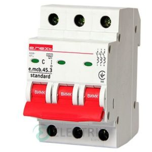 Автоматический выключатель e.mcb.stand.45.3.C20, 3P 20 А характеристика C, E.NEXT