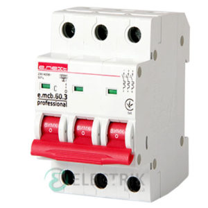 Автоматический выключатель e.mcb.pro.60.3.C 20 new, 3P 20 А характеристика C, E.NEXT