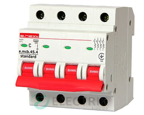 Автоматический выключатель e.mcb.stand.45.4.C16, 4P 16 А характеристика C, E.NEXT