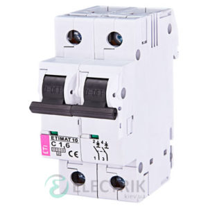 Автоматический-выключатель-ETIMAT-10-(10кА)-2P-1,6-А-хар-ка-C,-ETI-(Словения) 2133707