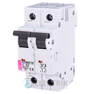 Автоматический-выключатель-ETIMAT-10-(10кА)-2P-32-А-хар-ка-C,-ETI-(Словения) 2133719