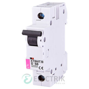 Автоматический-выключатель-ETIMAT-10-(6кА)-1P-50-А-хар-ка-D,-ETI-(Словения) 2151721
