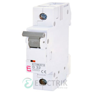 Автоматический-выключатель-ETIMAT-6-(6кА)-1P-32-А-хар-ка-D,-ETI-(Словения) 2161519