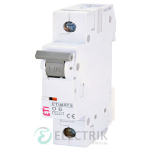 Автоматический-выключатель-ETIMAT-6-(6кА)-1P-6-А-хар-ка-D,-ETI-(Словения) 2161512