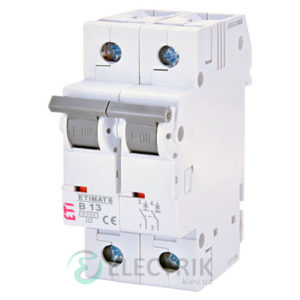 Автоматический-выключатель-ETIMAT-6-(6кА)-2P-13-А-хар-ка-B,-ETI-(Словения) 211351