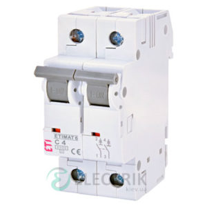 Автоматический-выключатель-ETIMAT-6-(6кА)-2P-4-А-хар-ка-C,-ETI-(Словения) 2143510