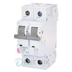 Автоматический-выключатель-ETIMAT-6-(6кА)-2P-40-А-хар-ка-C,-ETI-(Словения) 2143520