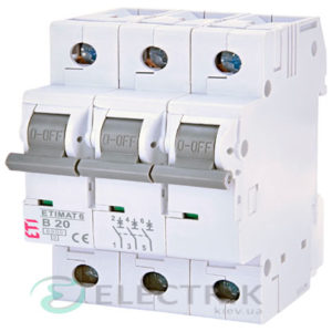 Автоматический-выключатель-ETIMAT-6-(6кА)-3P-20-А-хар-ка-B,-ETI-(Словения) 2115517