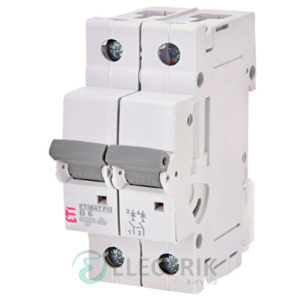 Автоматический-выключатель-ETIMAT-P10-(10кА)-2P-6-А-хар-ка-B,-ETI-(Словения) 270620100
